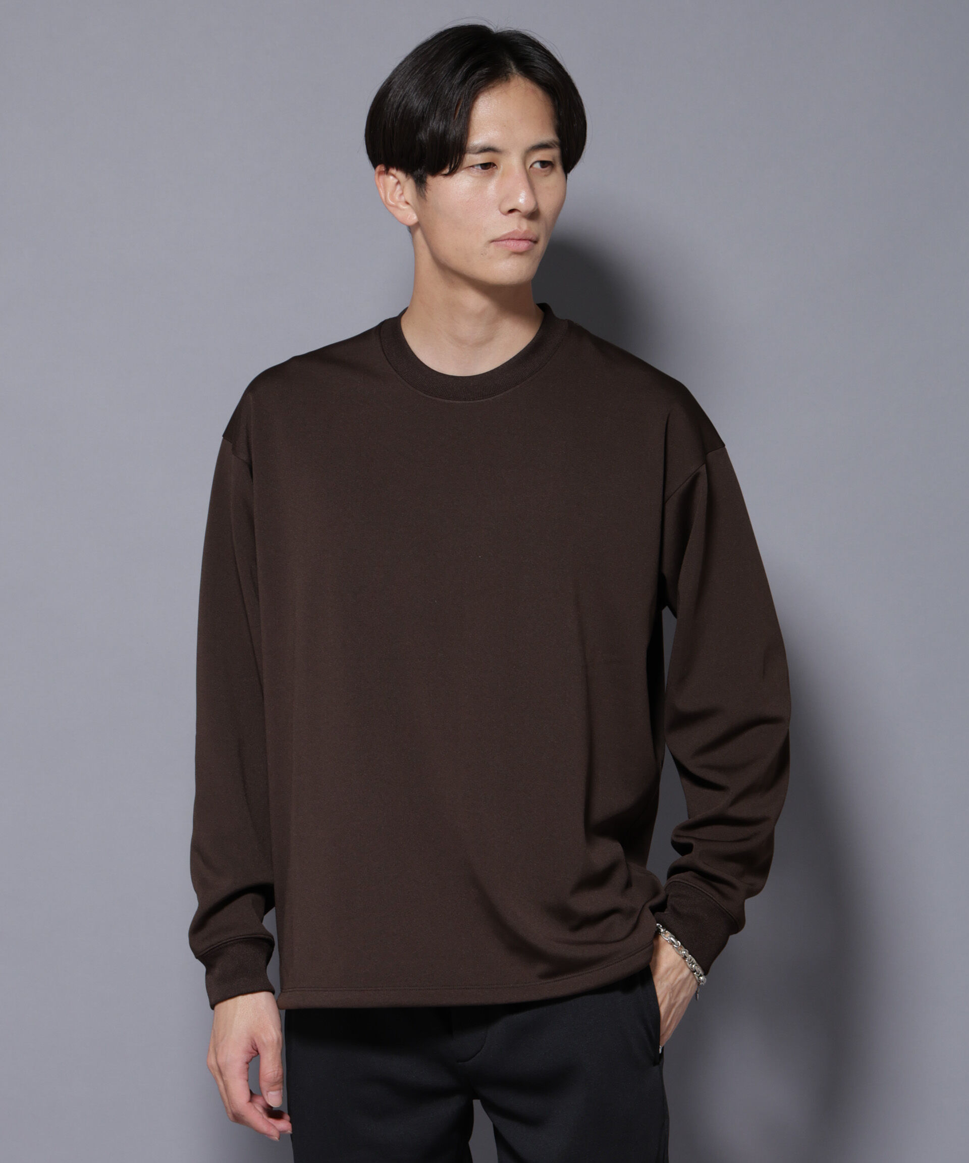 nano･universe「｢MC｣coveross(R)  フリースボンディングクルーネック」|Tシャツ・カットソー|