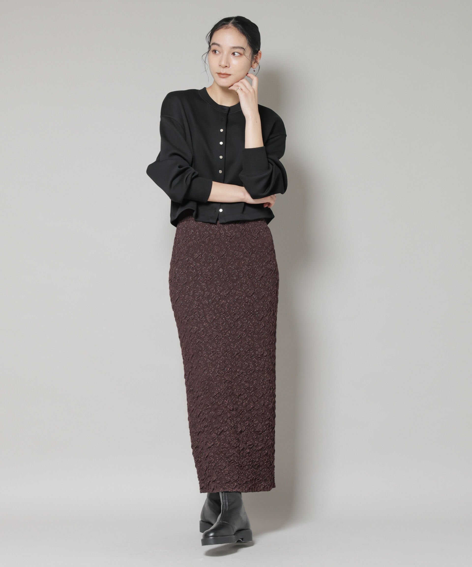 nano･universe「ダンボールタックカーディガン」|Tシャツ・カットソー|