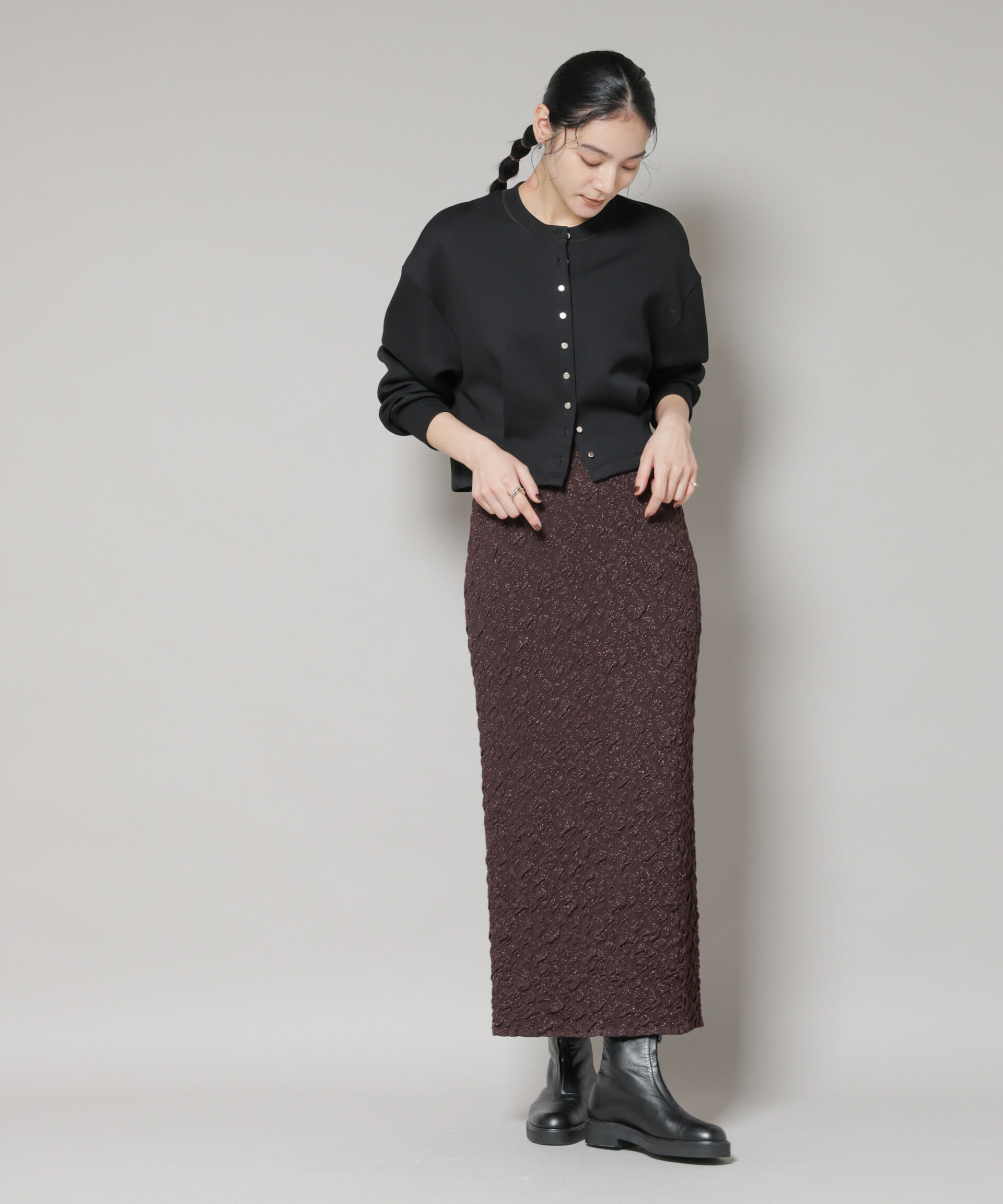 nano･universe「ダンボールタックカーディガン」|Tシャツ・カットソー|