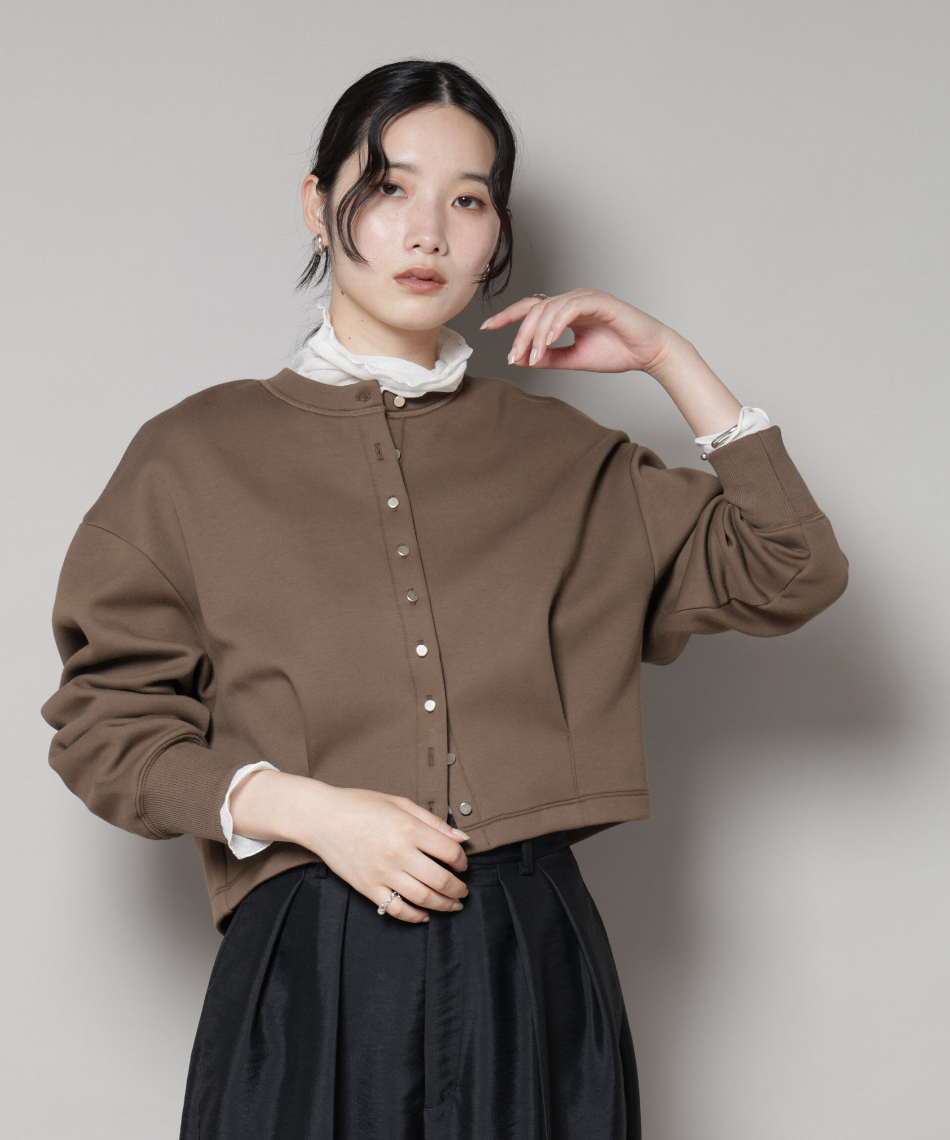 nano･universe「ダンボールタックカーディガン」|Tシャツ・カットソー|