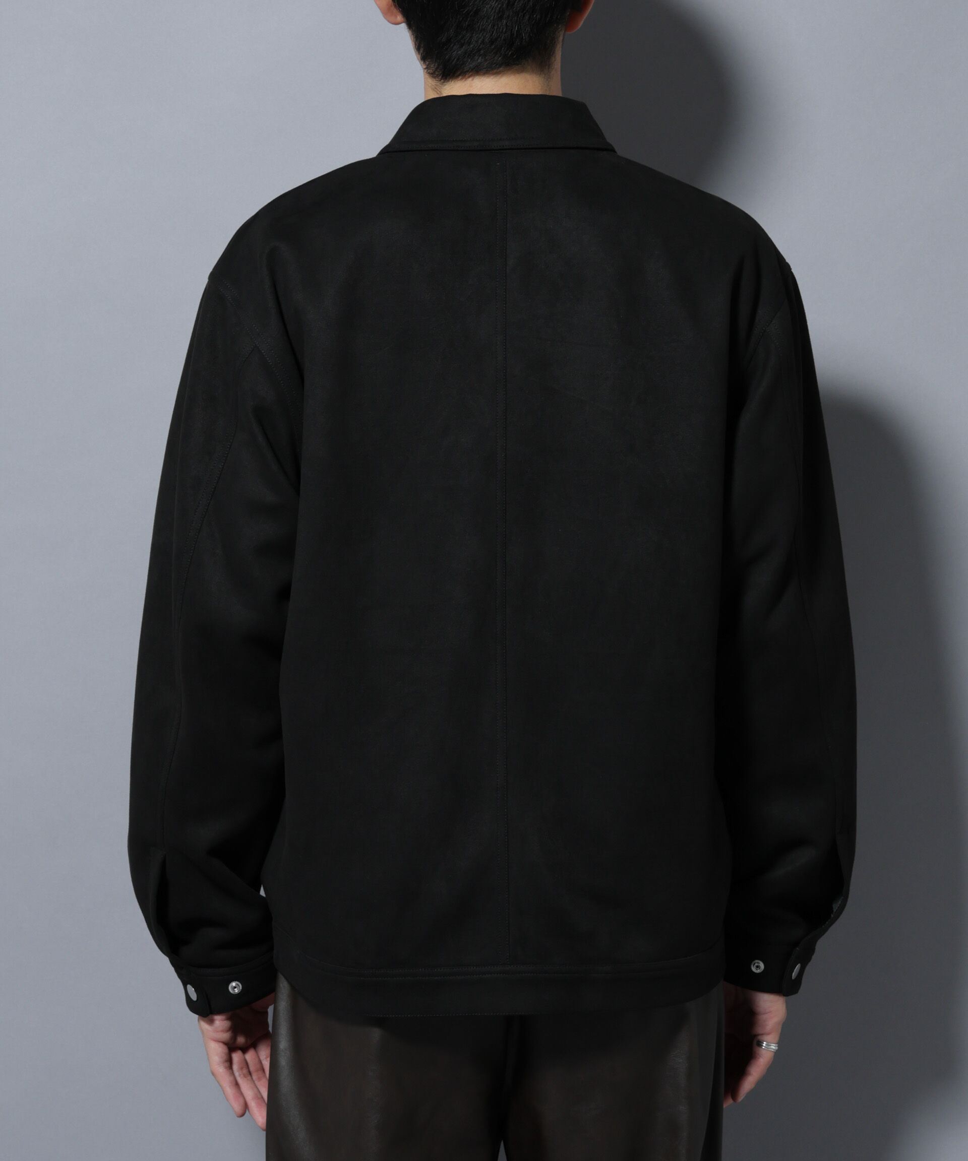 nano･universe「フェイクスエードシャツブルゾン」|ブルゾン・スタジャン|