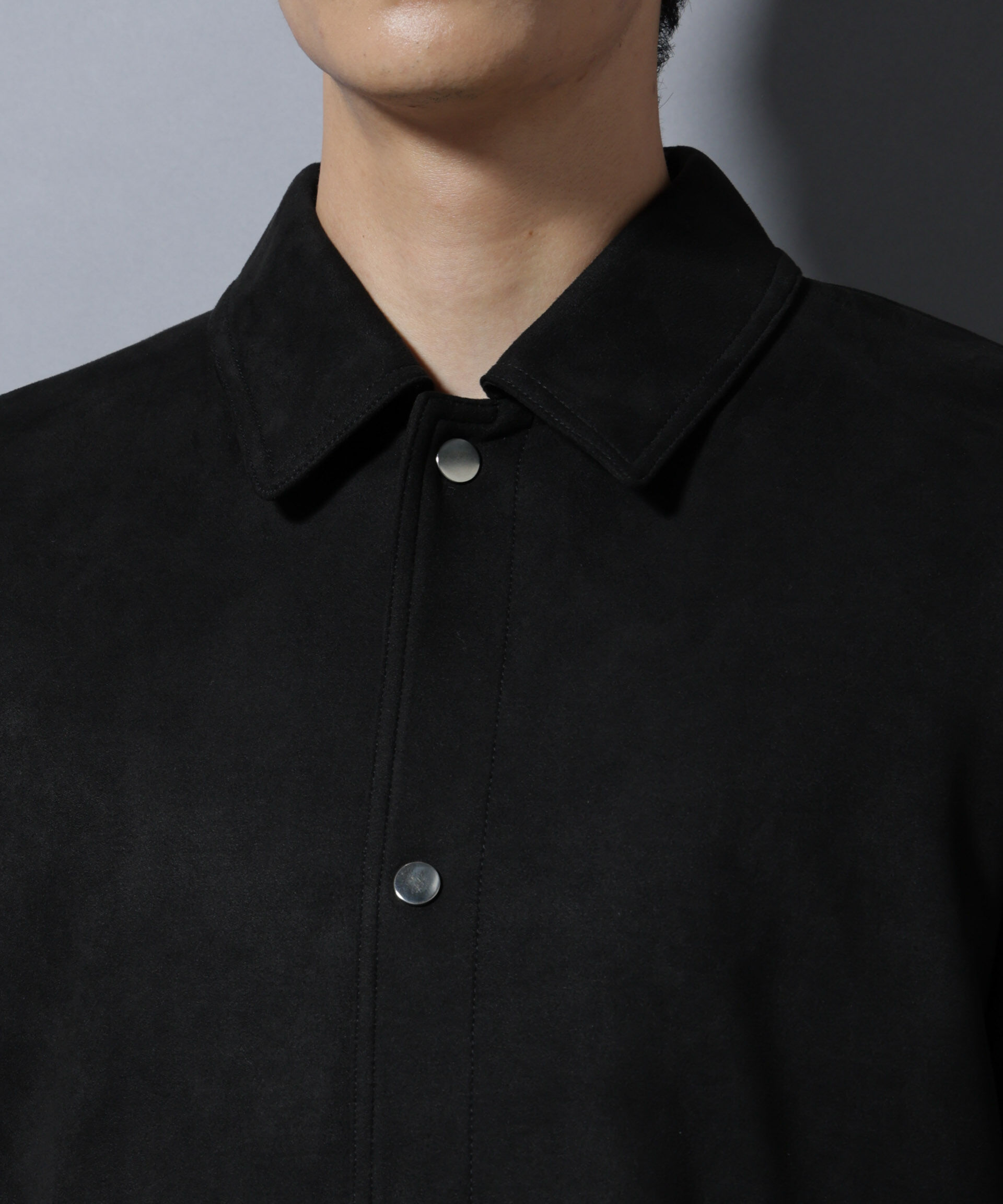 nano･universe「フェイクスエードシャツブルゾン」|ブルゾン・スタジャン|