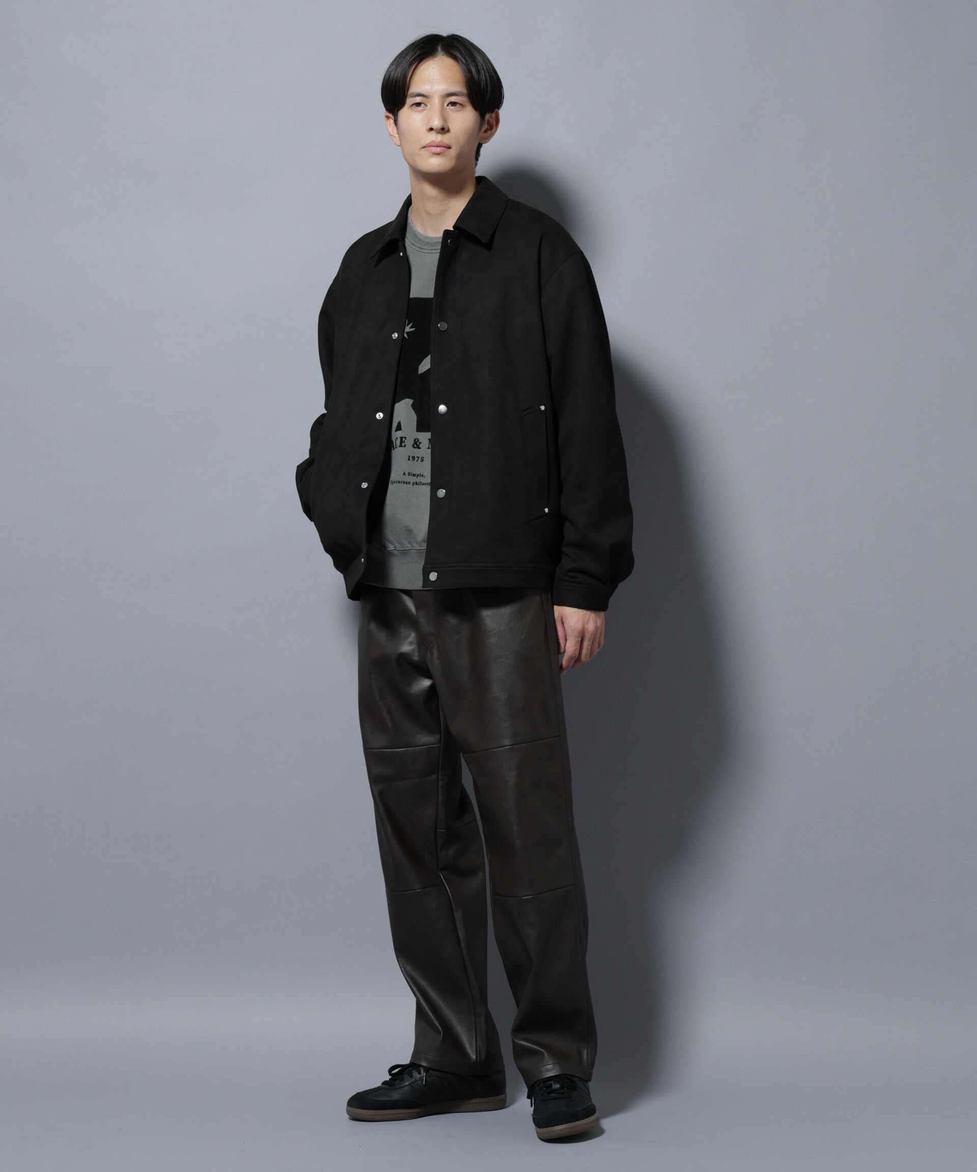 nano･universe「フェイクスエードシャツブルゾン」|ブルゾン・スタジャン|