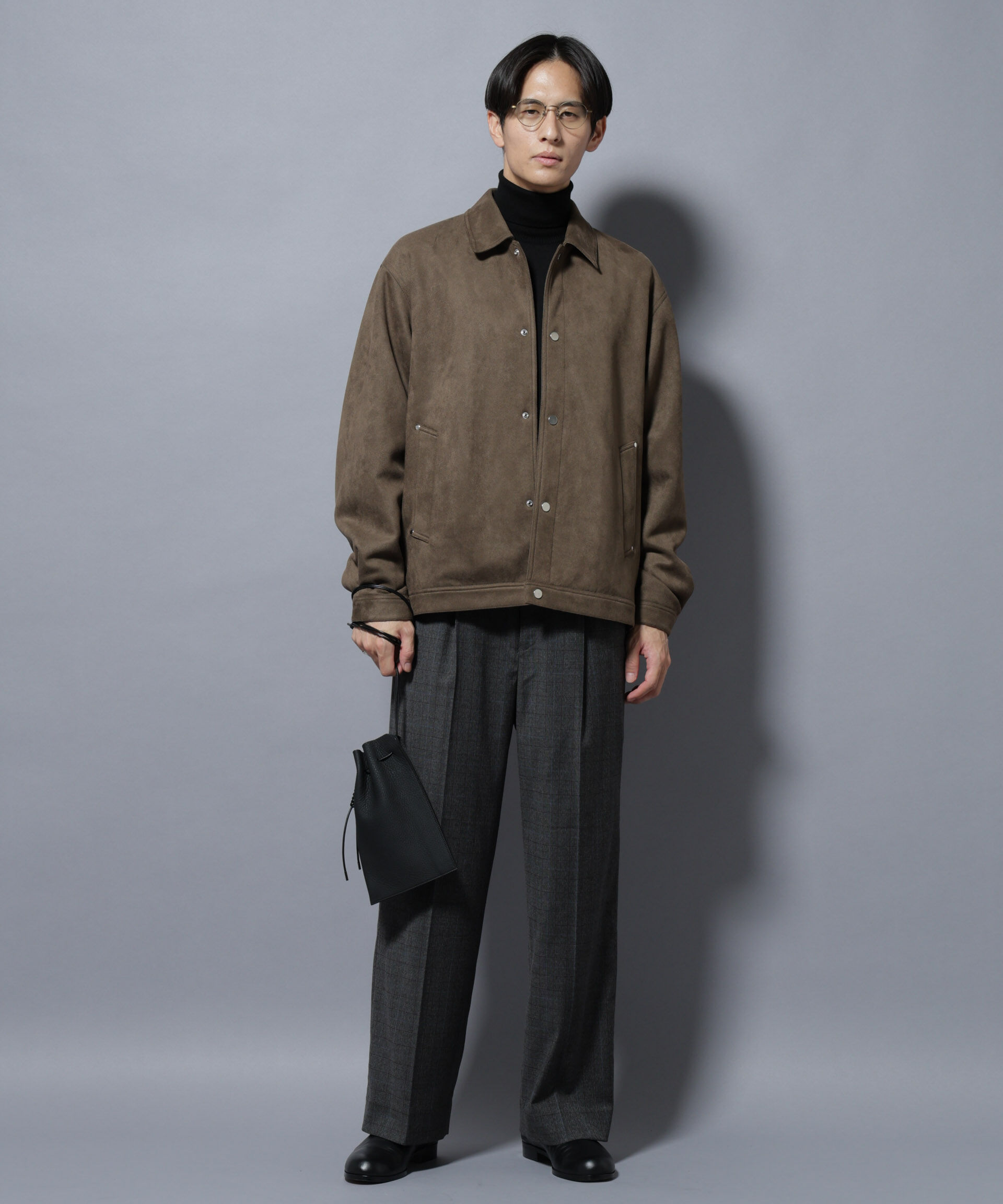 nano･universe「フェイクスエードシャツブルゾン」|ブルゾン・スタジャン|