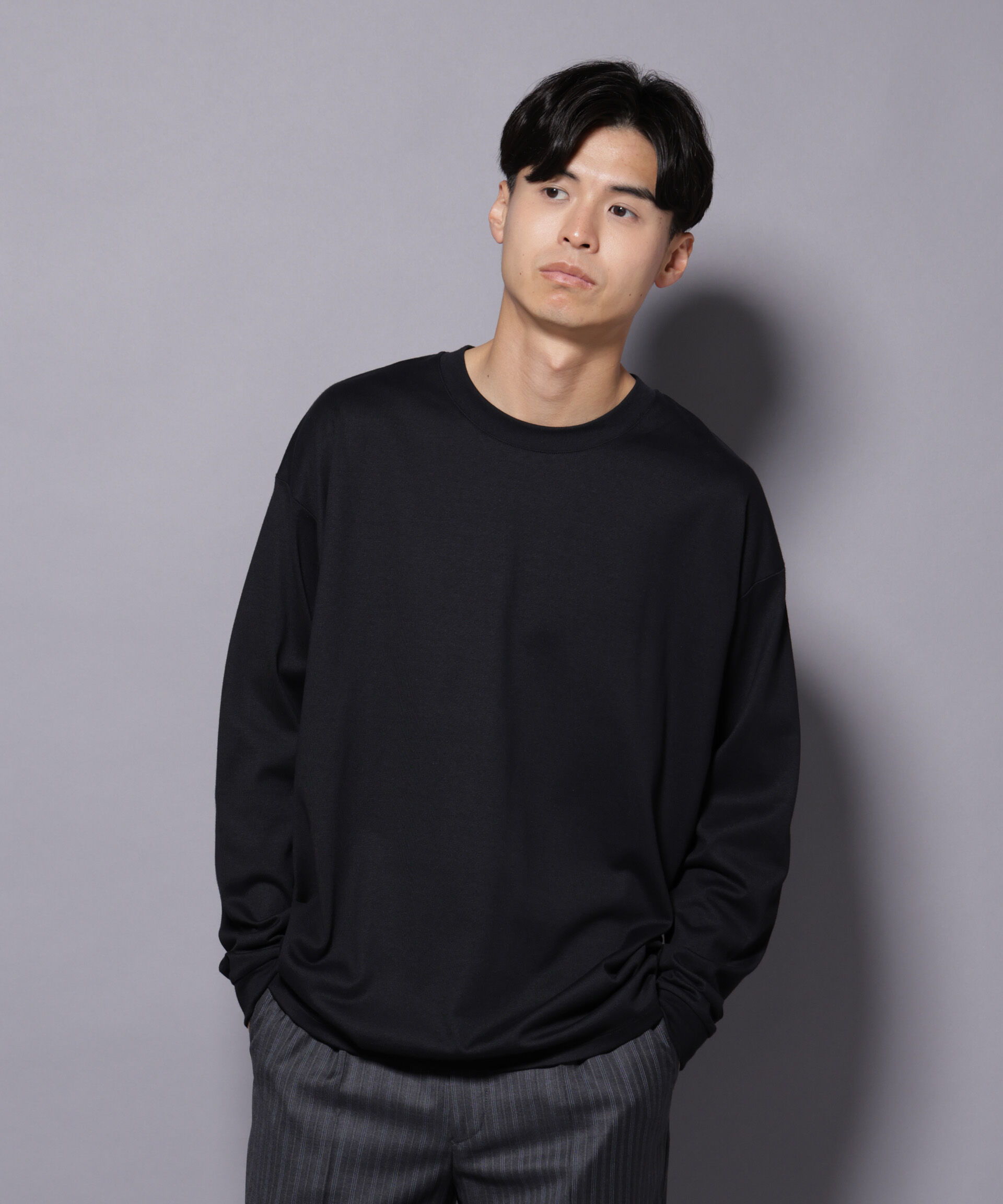 nano･universe「Anti Soaked(R)  汗染み防止 クルーネック ビッグシルエット Tシャツ」|Tシャツ・カットソー|