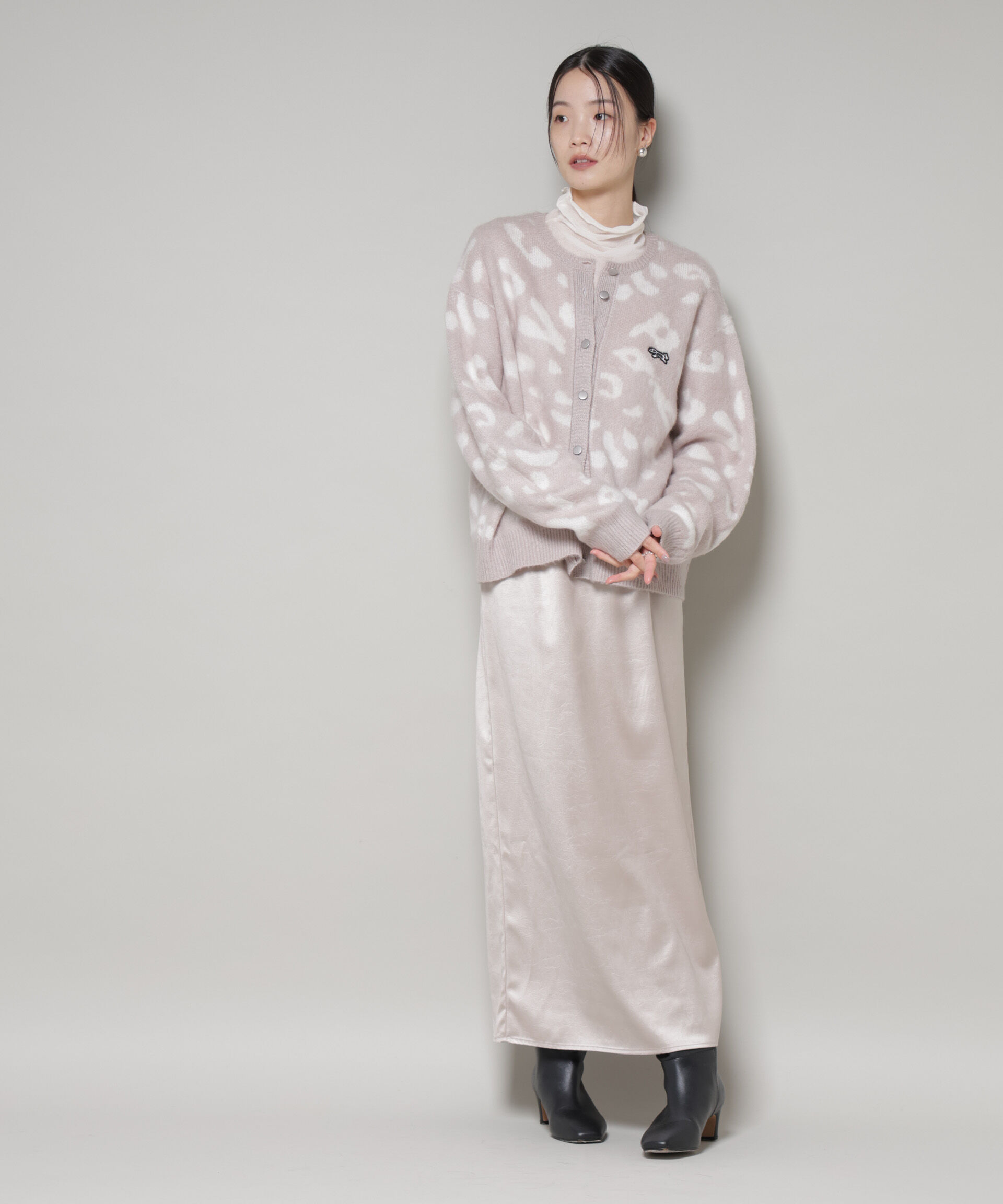 nano･universe「PENNEYS別注TheFOXレオパードクルーカーディガン」|ニット・セーター|