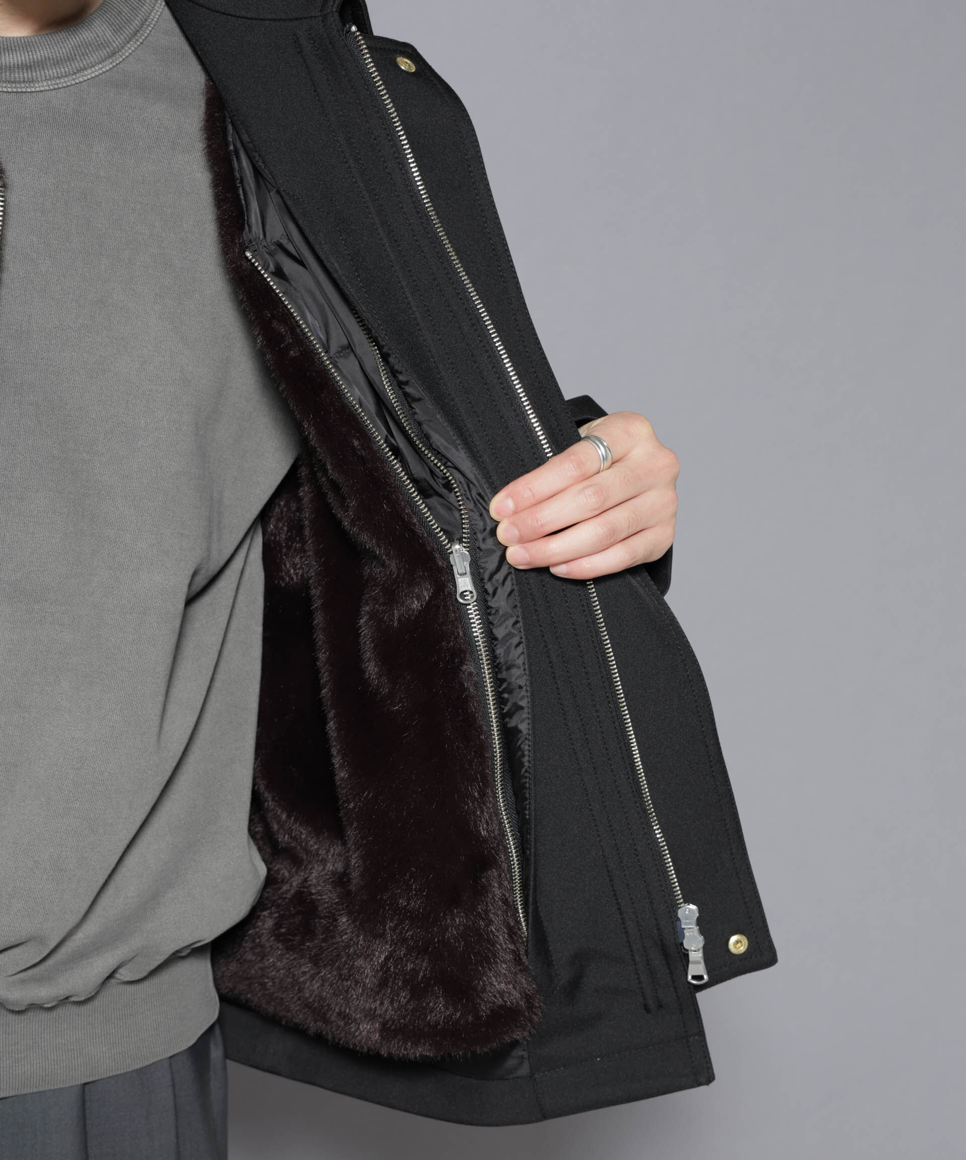 nano･universe「メタルギアボンディングFUSIONSYSTEMカーコート」|ブルゾン・スタジャン|