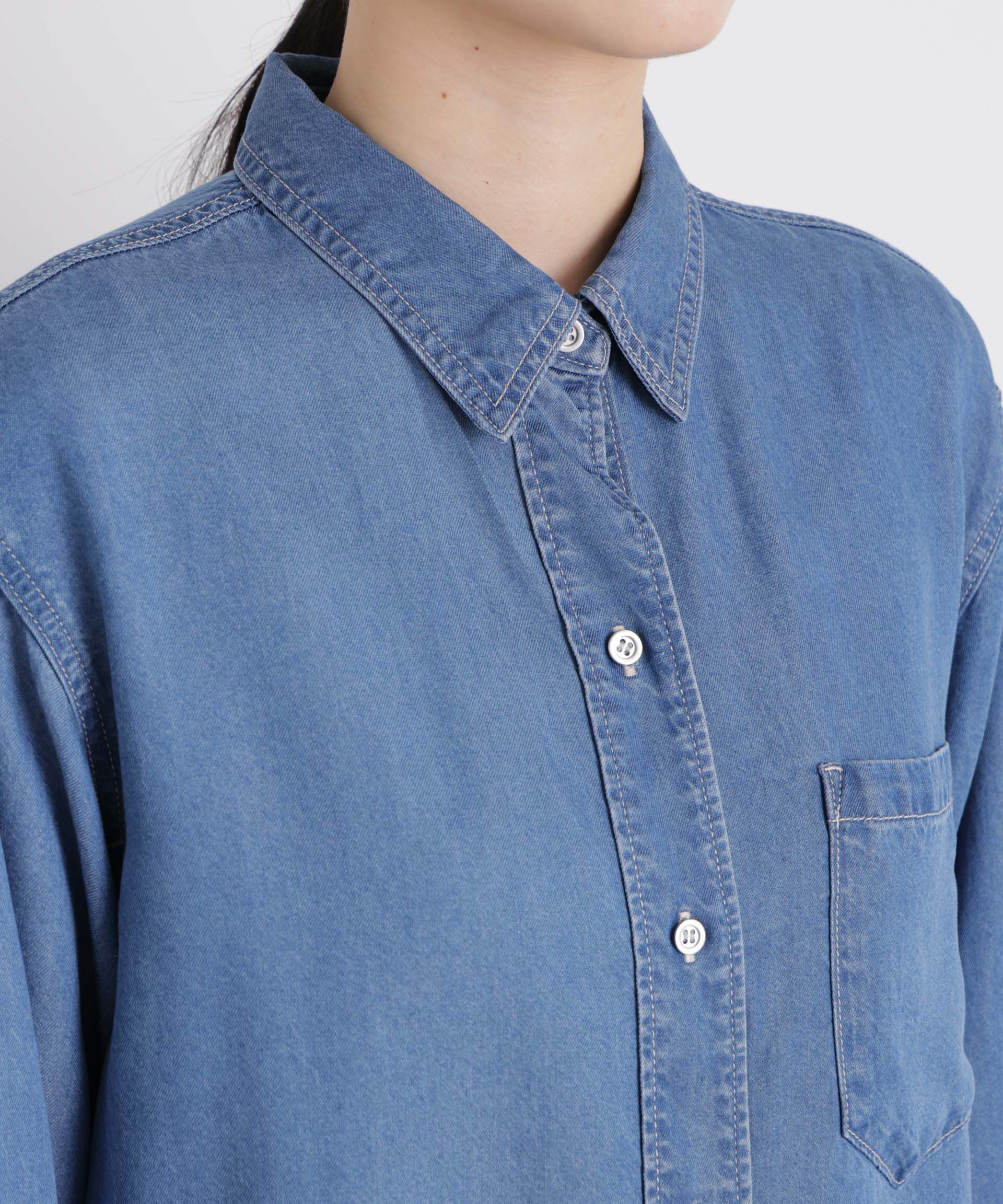nano･universe「テンセルデニムリラックスシャツ(セットアップ可)」|シャツ・ブラウス|