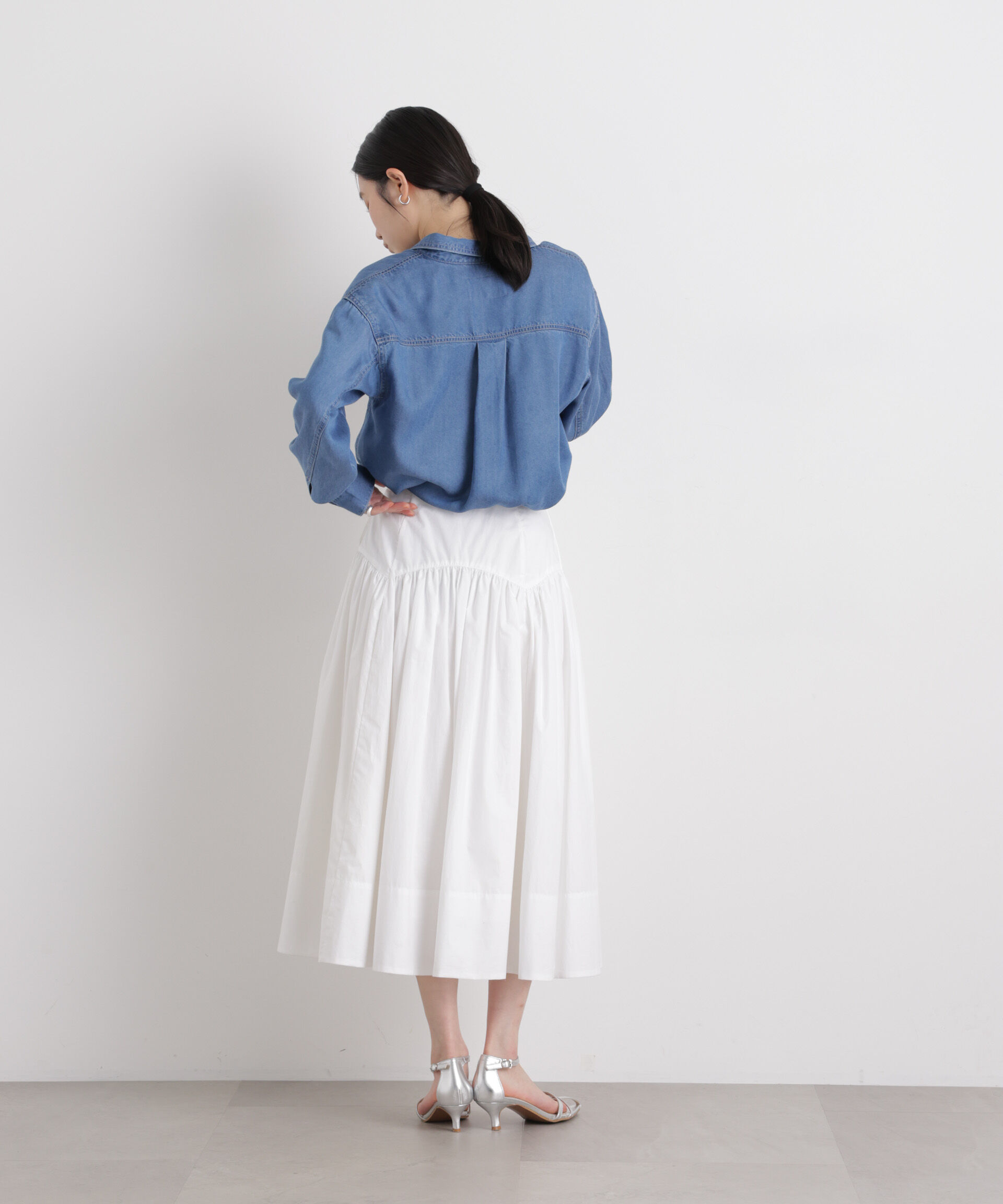 nano･universe「テンセルデニムリラックスシャツ(セットアップ可)」|シャツ・ブラウス|