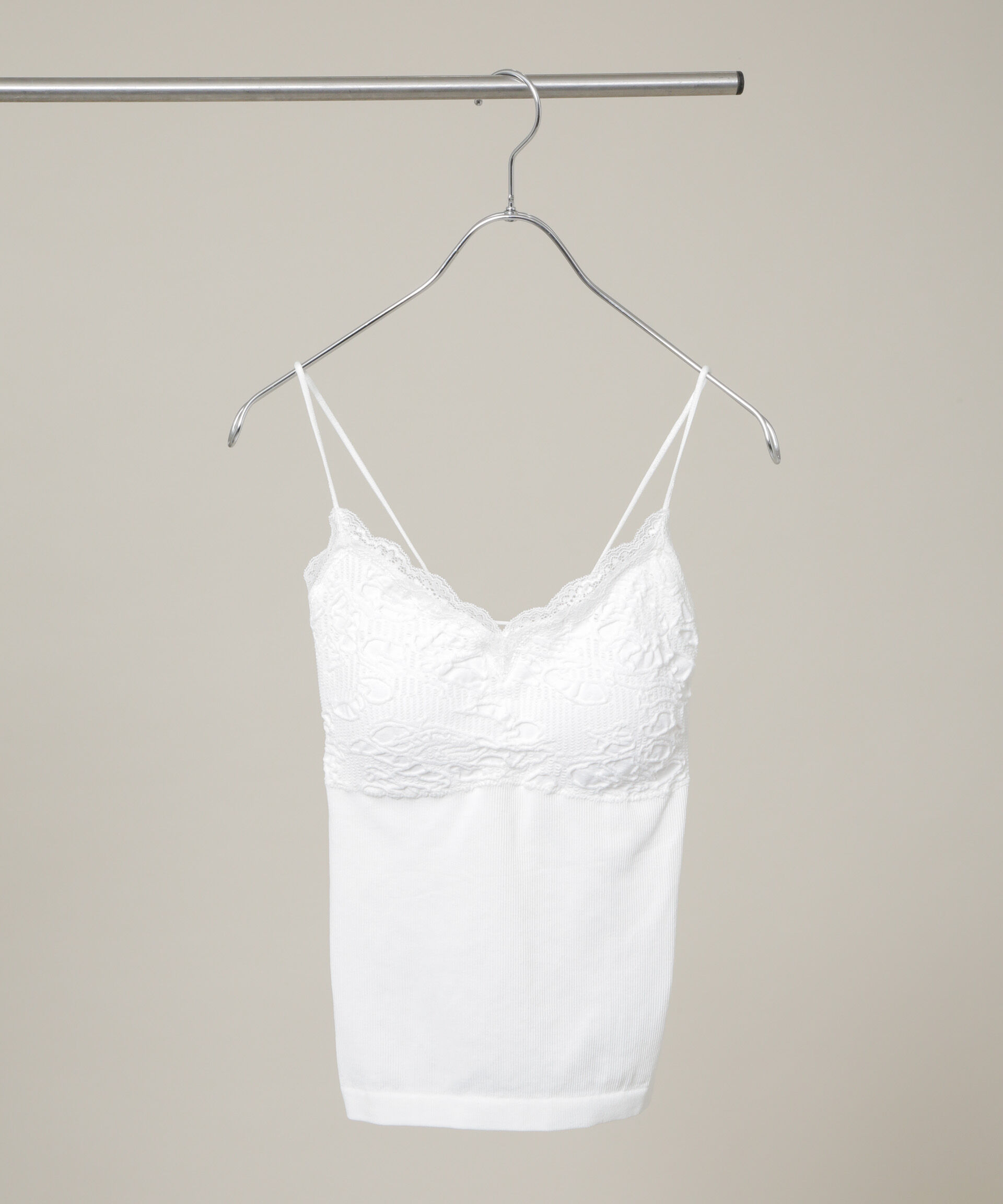 nano･universe「レースジャガードカップ付きキャミソール」|Tシャツ・カットソー|