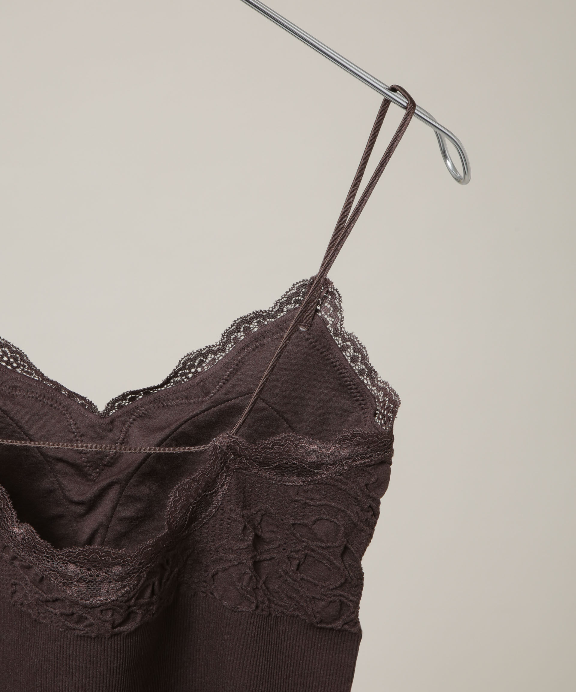 nano･universe「レースジャガードカップ付きキャミソール」|Tシャツ・カットソー|