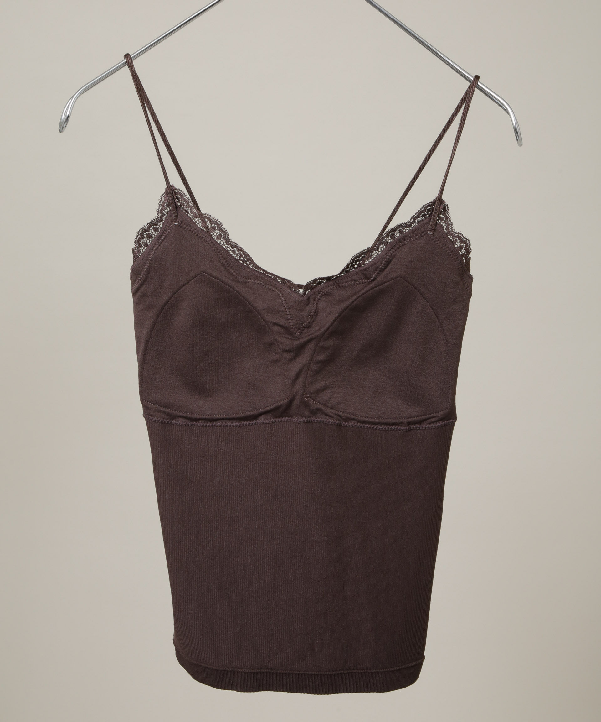 nano･universe「レースジャガードカップ付きキャミソール」|Tシャツ・カットソー|