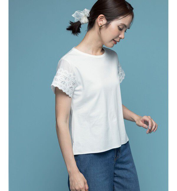 組曲「レーススリーブシルケット カットソー」|Tシャツ・カットソー|
