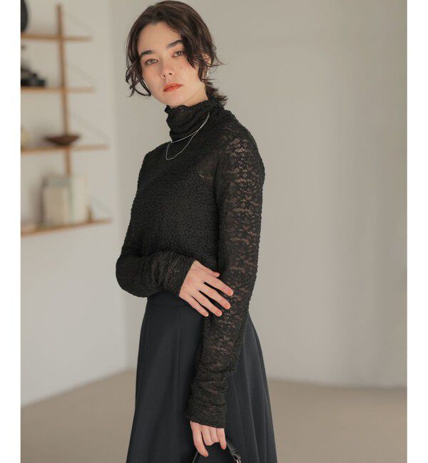 組曲「【WEB限定】フラワーチュールタートルネック カットソー」|Tシャツ・カットソー|