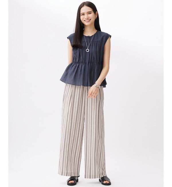 自由区「シルクコットンローンフレンチスリーブ ブラウス」|シャツ・ブラウス|