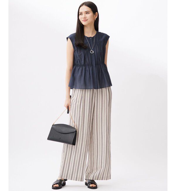 自由区「シルクコットンローンフレンチスリーブ ブラウス」|シャツ・ブラウス|