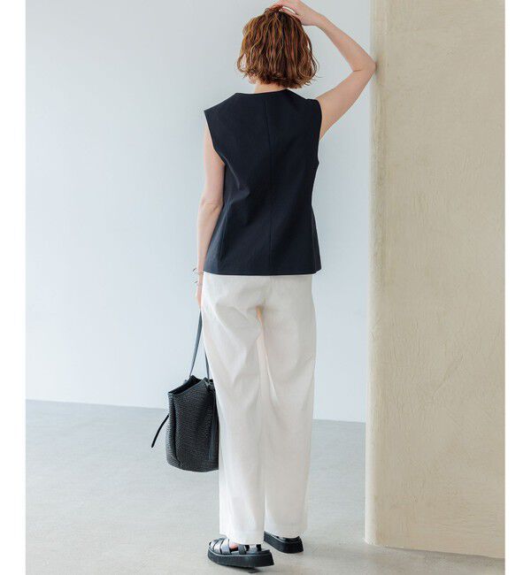 23区「【CLASSY.6月号掲載/洗える】リネンレーヨンストレッチ ワイドパンツ」|その他|
