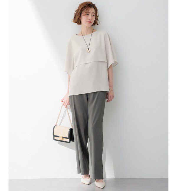 23区「【CLASSY.6月号掲載/洗える】リネンレーヨンストレッチ ワイドパンツ」|その他|