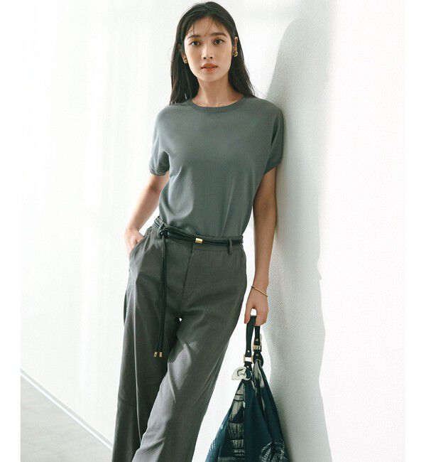 23区「【CLASSY.6月号掲載/洗える】リネンレーヨンストレッチ ワイドパンツ」|その他|