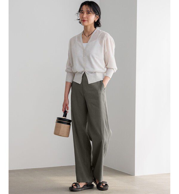 23区「【CLASSY.6月号掲載/洗える】リネンレーヨンストレッチ ワイドパンツ」|その他|