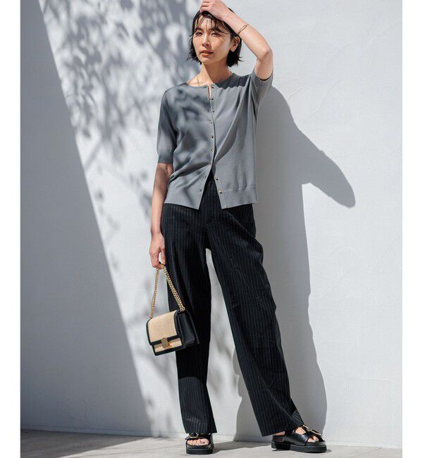 23区「【CLASSY.6月号掲載/洗える】リネンレーヨンストレッチ ワイドパンツ」|その他|