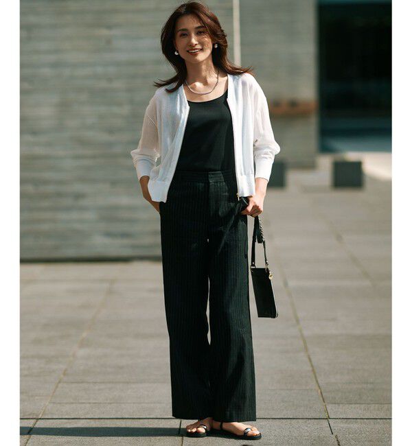 23区「【CLASSY.6月号掲載/洗える】リネンレーヨンストレッチ ワイドパンツ」|その他|