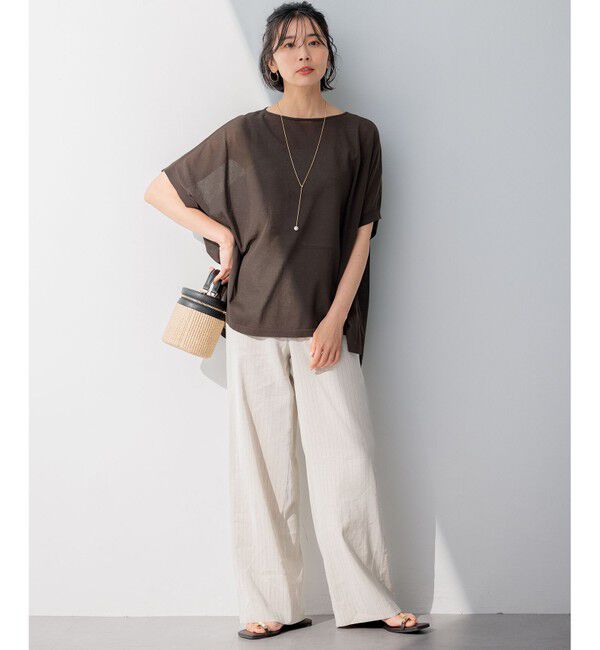 23区「【CLASSY.6月号掲載/洗える】リネンレーヨンストレッチ ワイドパンツ」|その他|