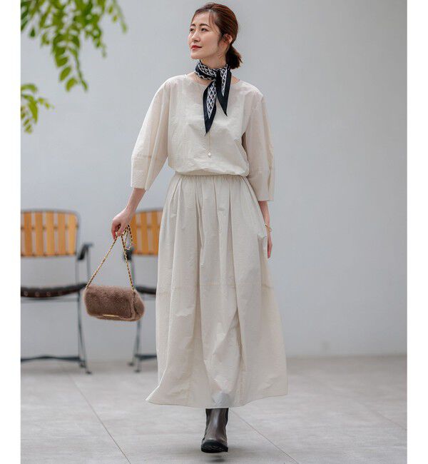 23区「ナイロンコットンポプリン コンパクト ブラウス」|シャツ・ブラウス|