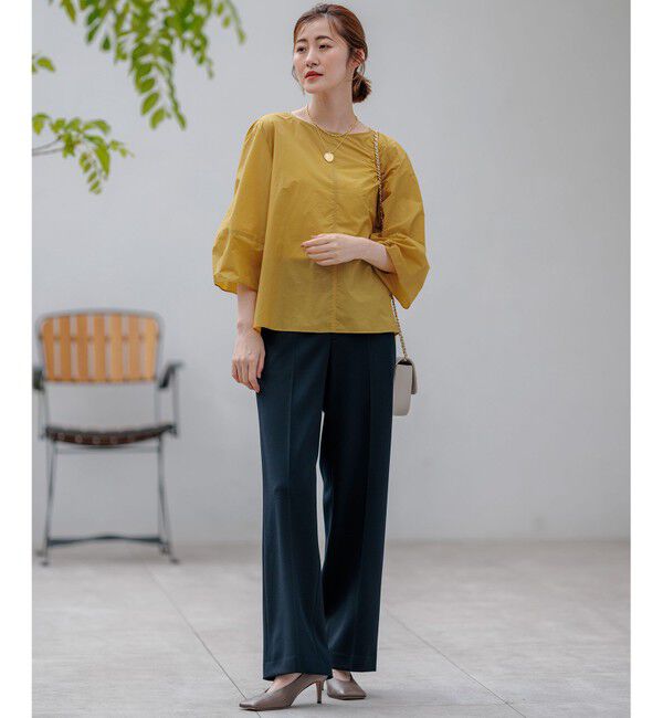 23区「ナイロンコットンポプリン コンパクト ブラウス」|シャツ・ブラウス|