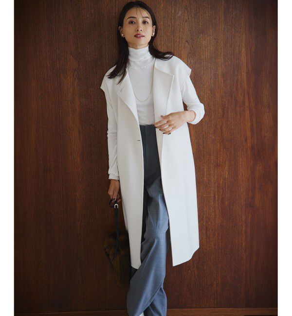 23区「ナチュラルストレッチサキソニー タック ワイドパンツ」|その他|