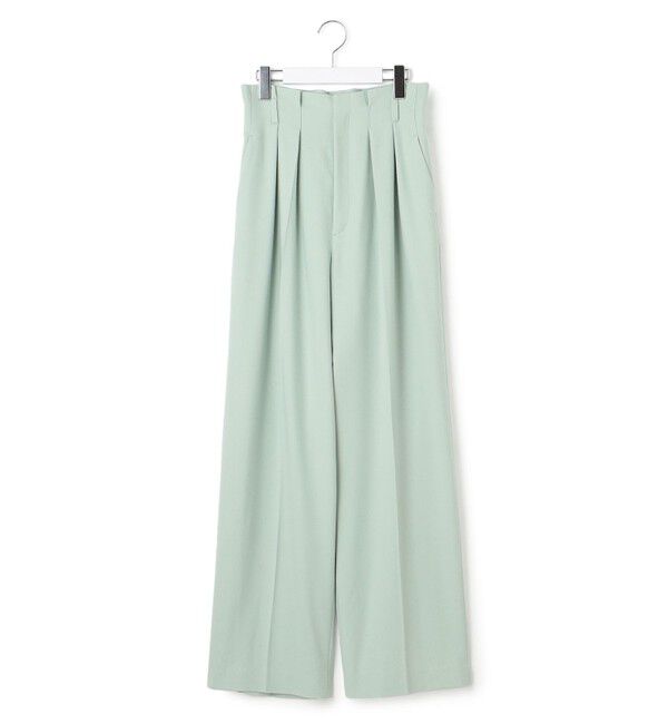 23区「ナチュラルストレッチサキソニー タック ワイドパンツ」|その他|