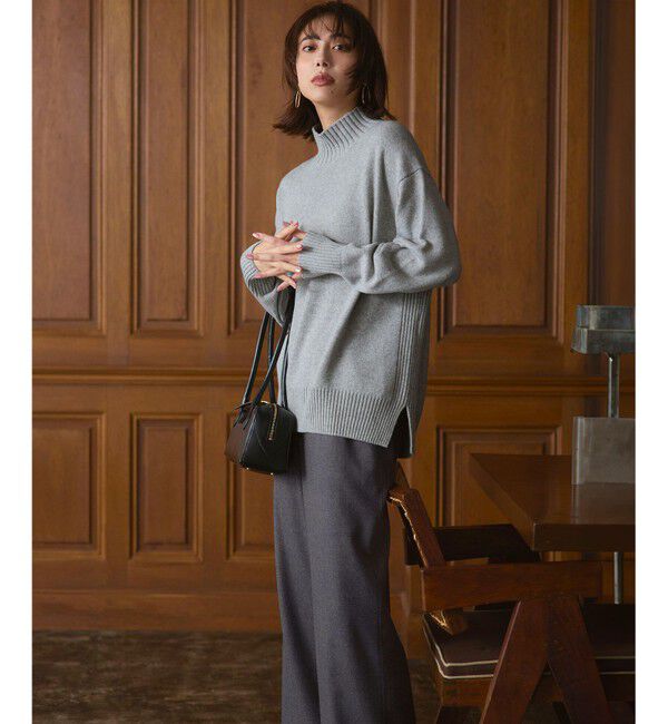 23区「【洗える】ハイカウントフラノ ドロスト ワイド パンツ」|その他|