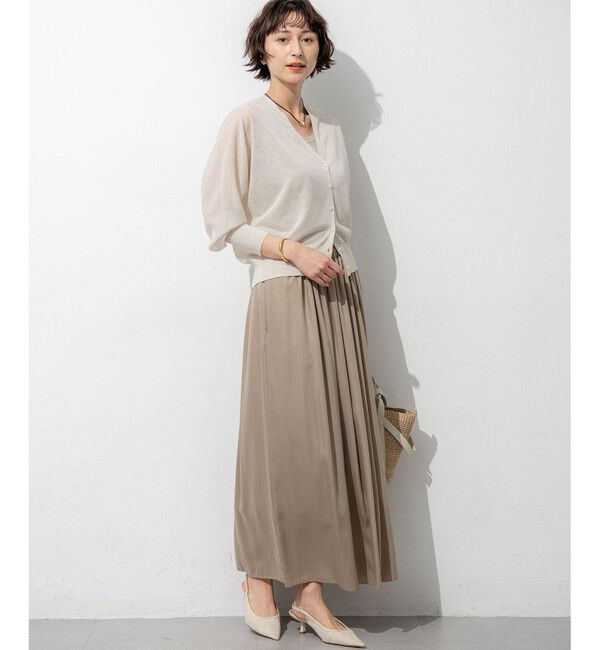 23区「【WEB&一部店舗限定カラーあり】シャイニーシアー ドルマンスリーブ カーディガン」|カーディガン|