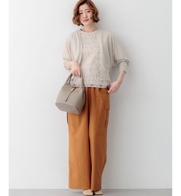 23区「【WEB&一部店舗限定カラーあり】シャイニーシアー ドルマンスリーブ カーディガン」|カーディガン|