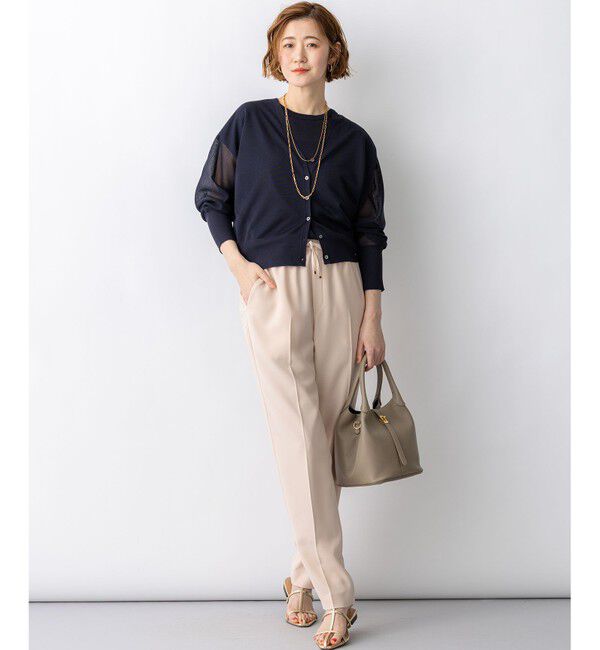 23区「【WEB&一部店舗限定カラーあり】シャイニーシアー ドルマンスリーブ カーディガン」|カーディガン|