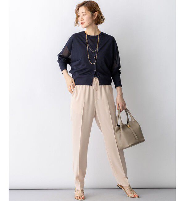 23区「【WEB&一部店舗限定カラーあり】シャイニーシアー ドルマンスリーブ カーディガン」|カーディガン|