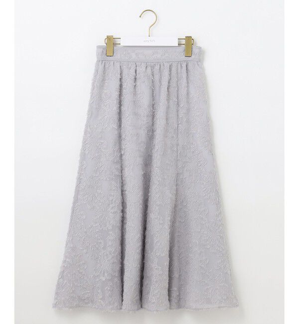 any SiS「【洗える】フェザーフラワージャカード スカート」|スカート|