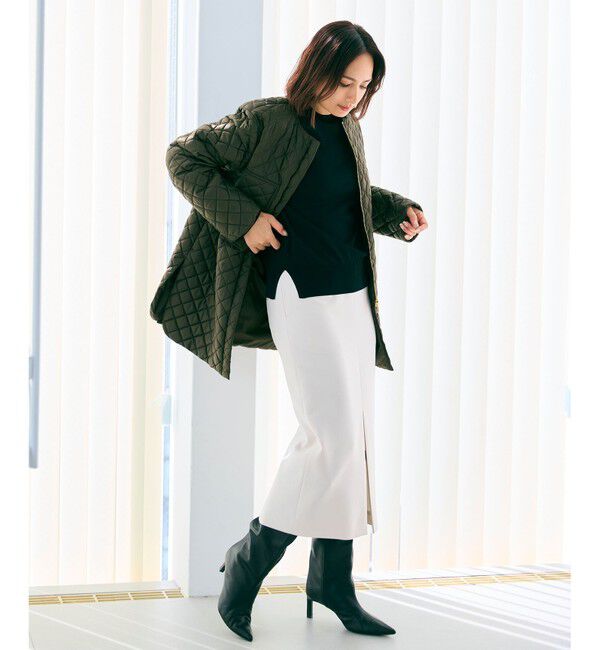 BEIGE,「【Precious 2月号掲載】LAC / 2WAYストレッチIラインスカート」|スカート|