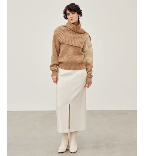 BEIGE,「【Precious 2月号掲載】LAC / 2WAYストレッチIラインスカート」|スカート|