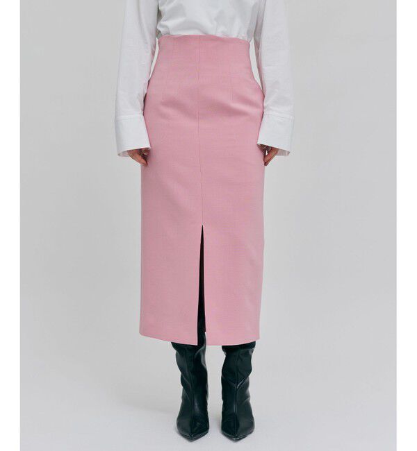 BEIGE,「【Precious 2月号掲載】LAC / 2WAYストレッチIラインスカート」|スカート|Pink