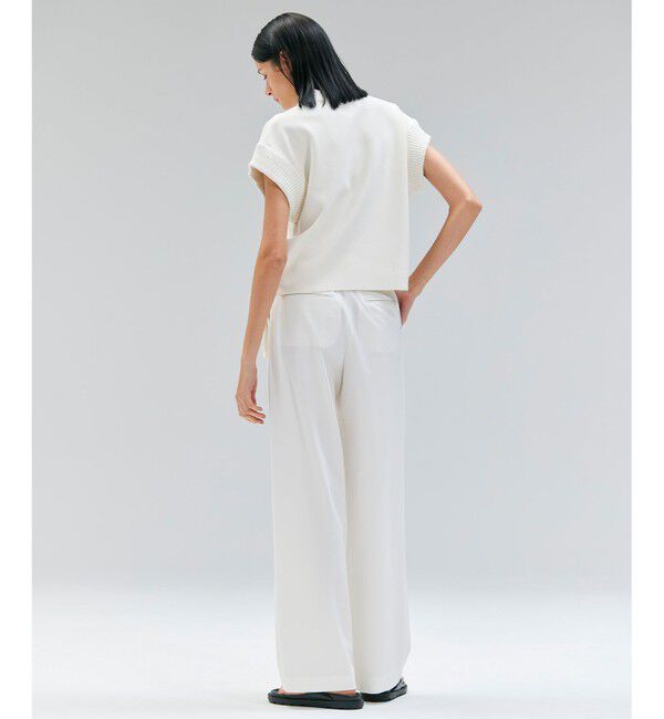 BEIGE,「【セットアップ対応・洗える・Precious 10月号掲載】ZEPHYR / ウールライクタックベルトワイドパンツ」|その他|