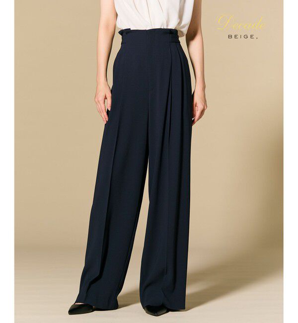 BEIGE,「【セットアップ対応】CINDY / ハイウエストパンツ」|その他|Navy