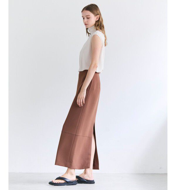 BEIGE,「【VERY NaVY掲載】GYPSUM / シルキータッチ  Iラインロングスカート」|スカート|