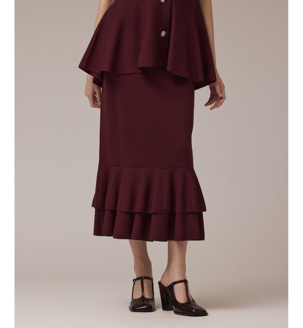 GRACE CONTINENTAL「ティアードニットスカート」|スカート|