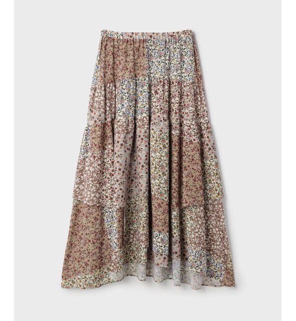 GRACE CONTINENTAL「パッチワークプリントスカート」|スカート|