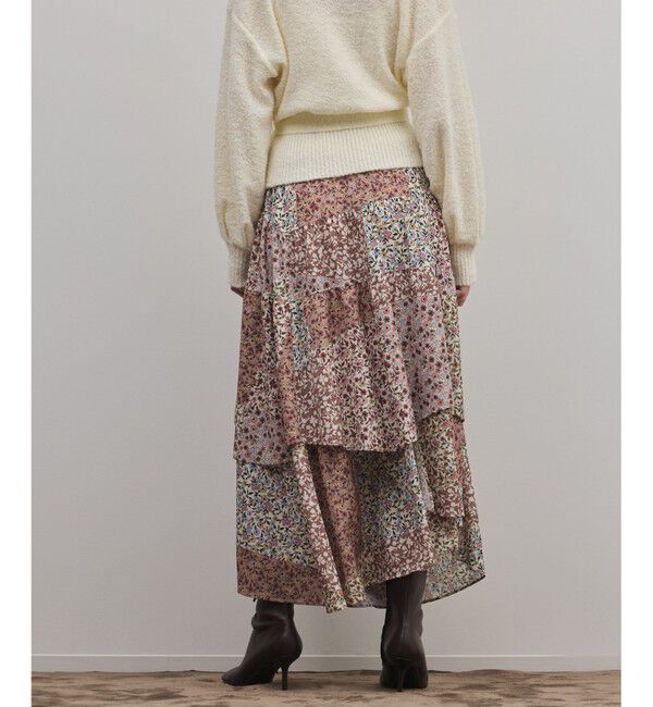 GRACE CONTINENTAL「パッチワークプリントスカート」|スカート|