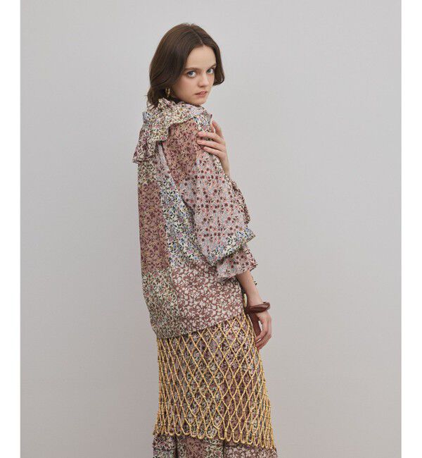 GRACE CONTINENTAL「パッチワークプリントカフタンブラウス」|シャツ・ブラウス|