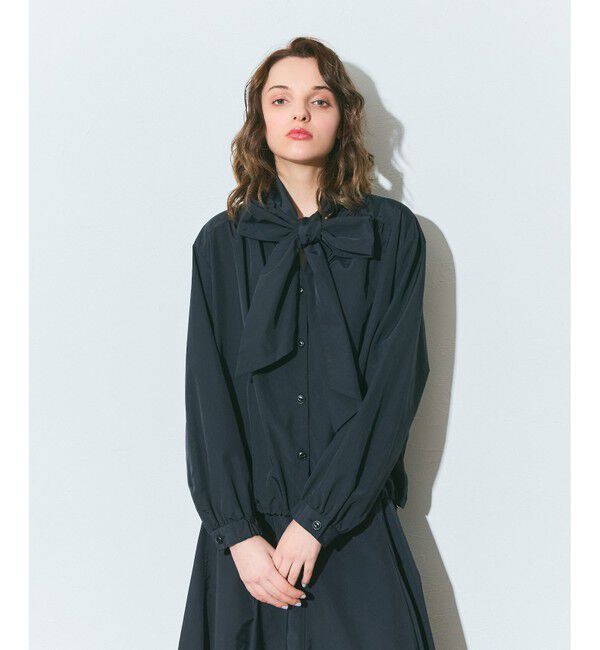 Grace Class「ボウタイシャツブルゾン」|ブルゾン・スタジャン|ブラック