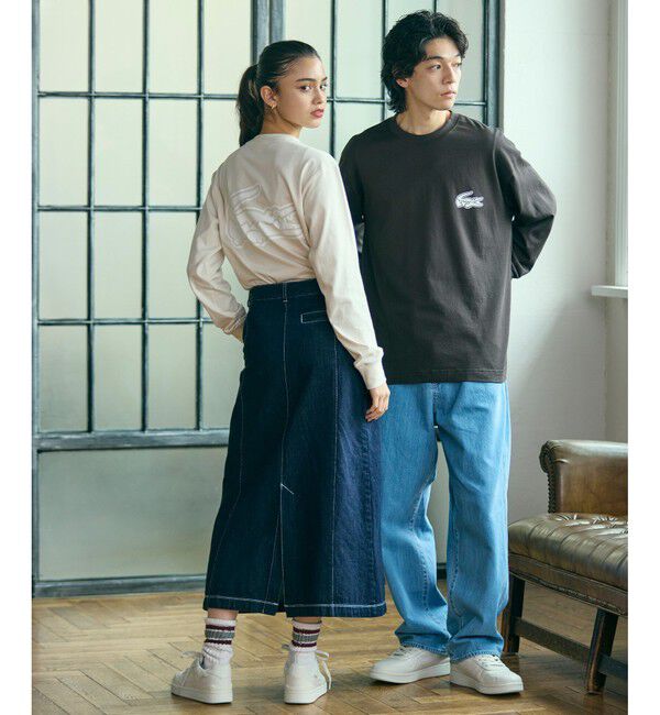 LACOSTE「【オンライン限定】LACOSTE オーバーサイズ バックプリント ロングスリーブTシャツ」|Tシャツ・カットソー|