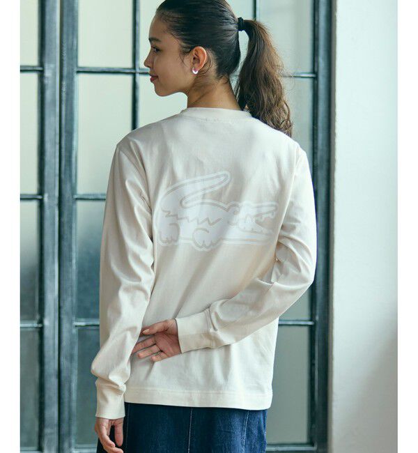 LACOSTE「【オンライン限定】LACOSTE オーバーサイズ バックプリント ロングスリーブTシャツ」|Tシャツ・カットソー|アイボリー